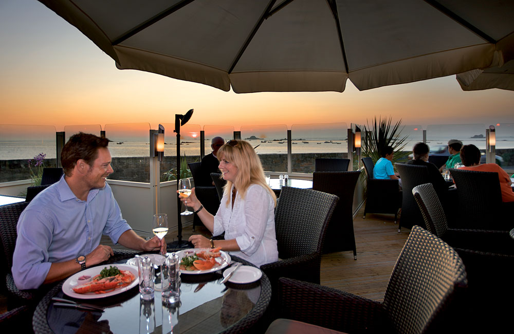 Beachfront restaurant.